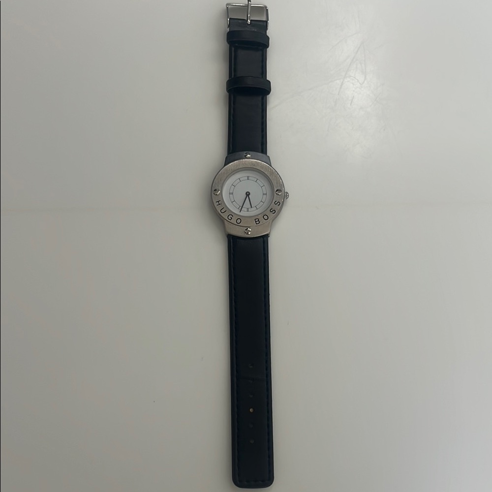 Hugo Boss Silver Dial Black Strap Men's Watch